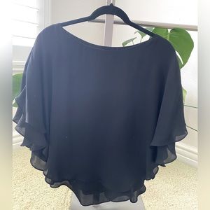 Tahari black blouse. Size S.